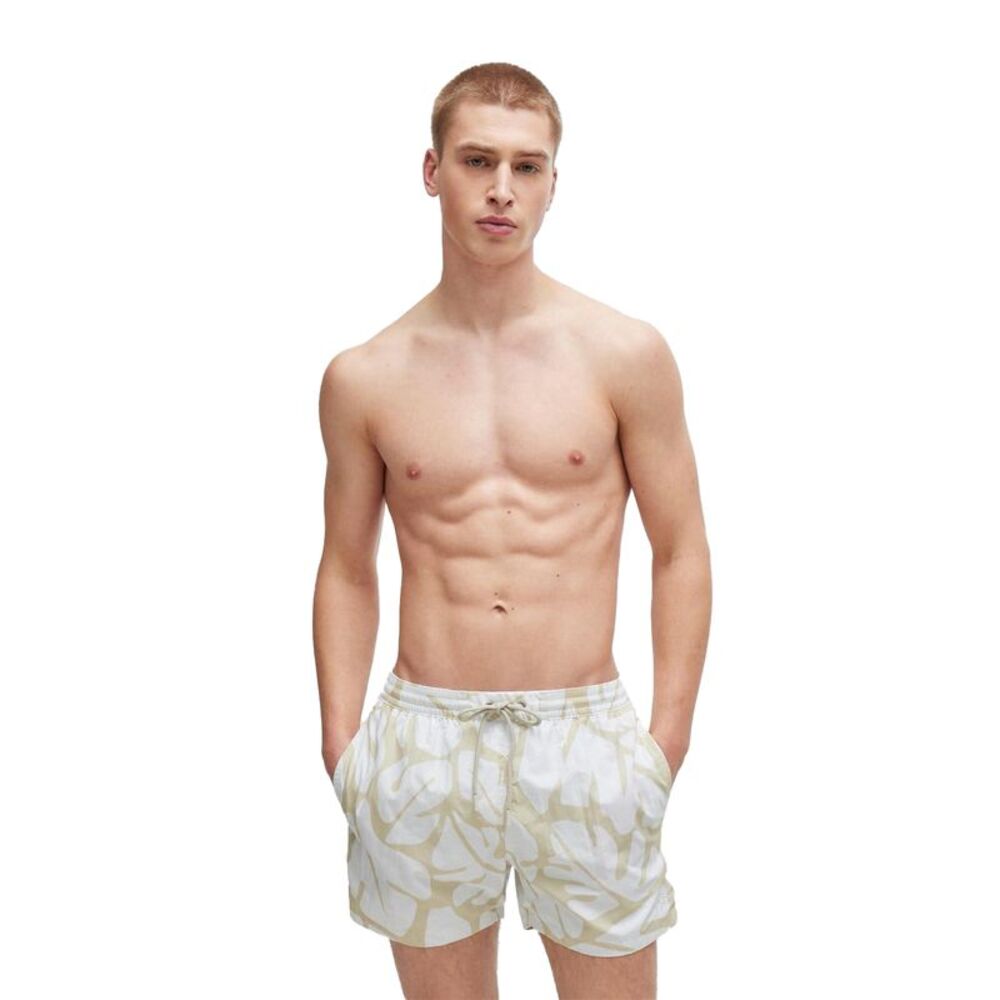 Boss Mens Bari Quick Dry Swim Shorts / White